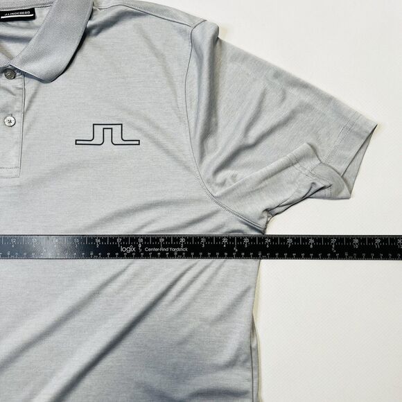J LINDEBERG Bridge American Fit Golf Polo Shirt Mens Size XL Gray JL Logo - Picture 3 of 10